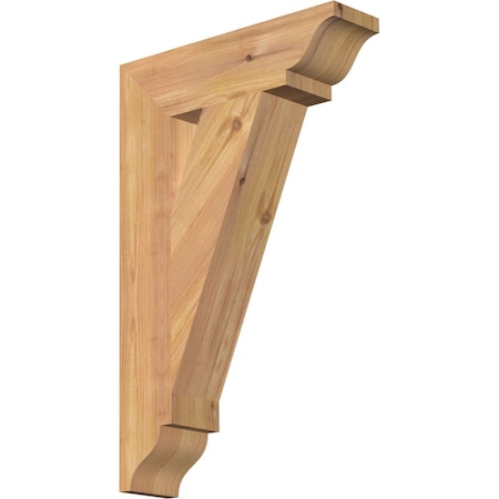 Ekena Millwork Traditional Traditional Smooth Bracket, Western Red Cedar, 3 1/2"W x 14"D x 22"H BKT04X14X22TRA01SWR
